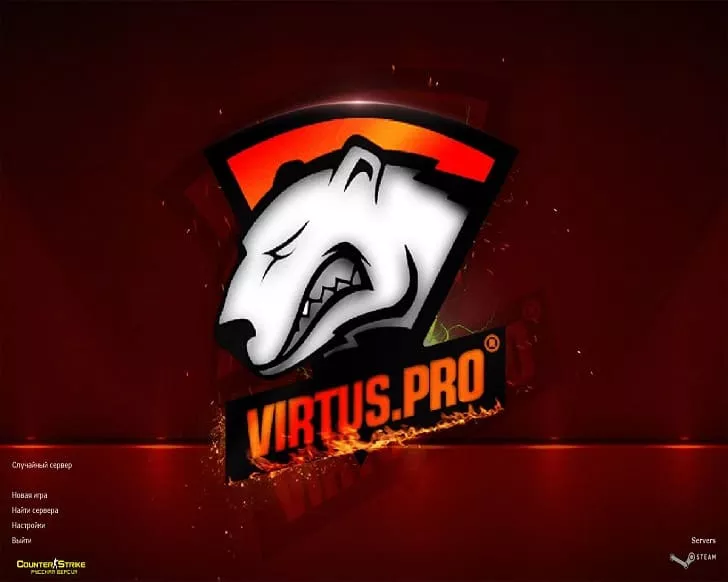Главное меню CS 1.6 Virtus.pro